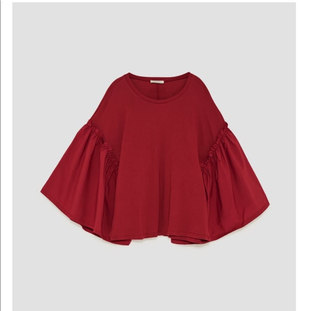 NWT Burgundy Zara Top